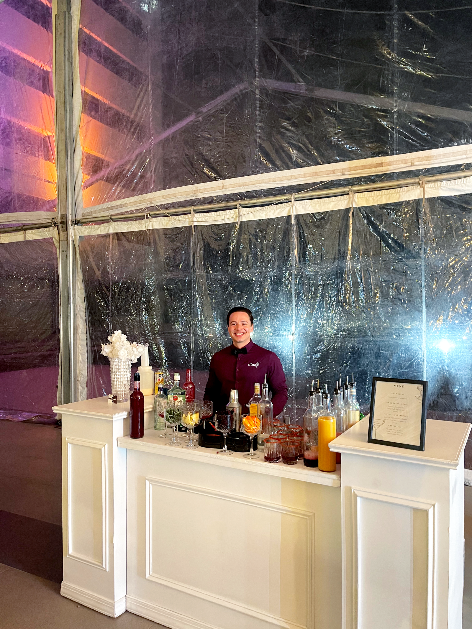 Bar Vynzo en carpa violeta